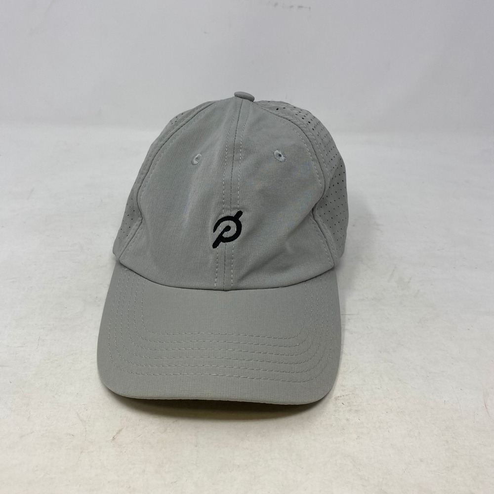 Peloton Gray Perforated Performance Running Hat Adjustable Activewear Cap‎ Logo